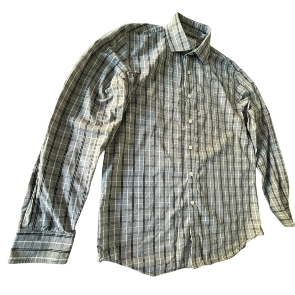 Todd Snyder-‎ Black/White check Button Down- 16.5 neck- Like new!!